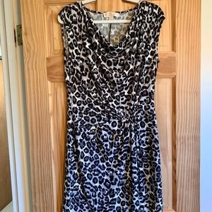 Michael Kors Leopard Faux-Wrap Dress